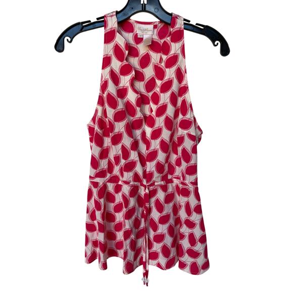 Tracy Reese Peplum Silk Blend Blouse with Scalloped Neckline  size 8 - Has Flaws - Picture 6 of 12